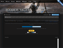 Tablet Screenshot of gamertales.net